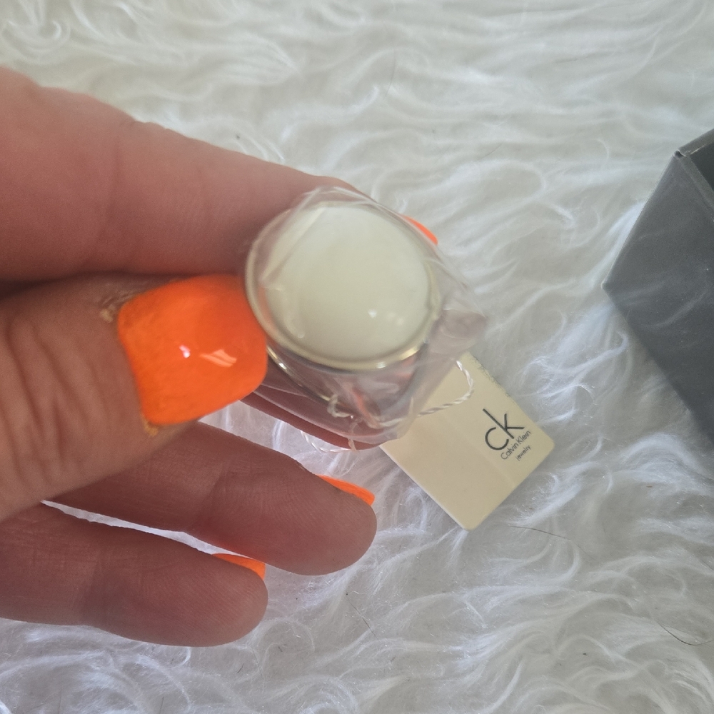 Calvinβ Klein White Ring Sophisticated Jewelry